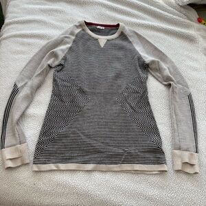 Smartwool Burgundy and Gray Knit Sweater